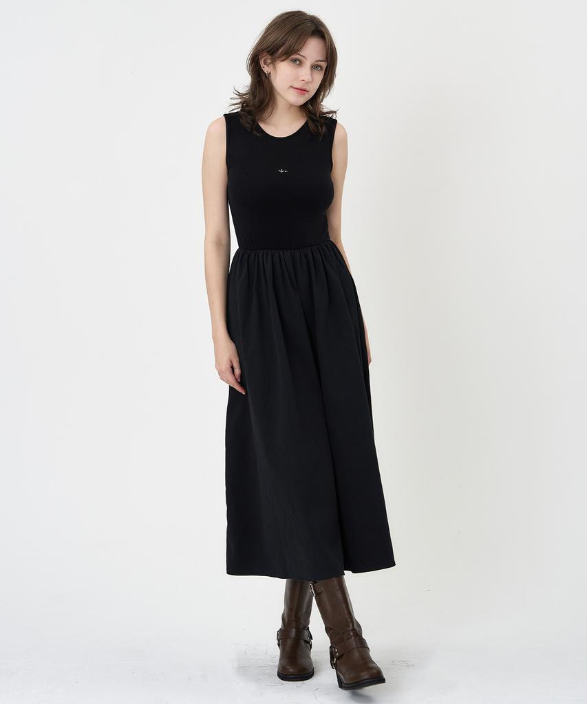 A Bon Winter Layered Long Dress Cream