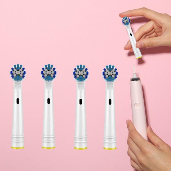 4 шт., головка зубной щетки, мягкая щетина, чувствительный уход за деснами, электрическая зубная щетка, сменная насадка для глубокой чистки