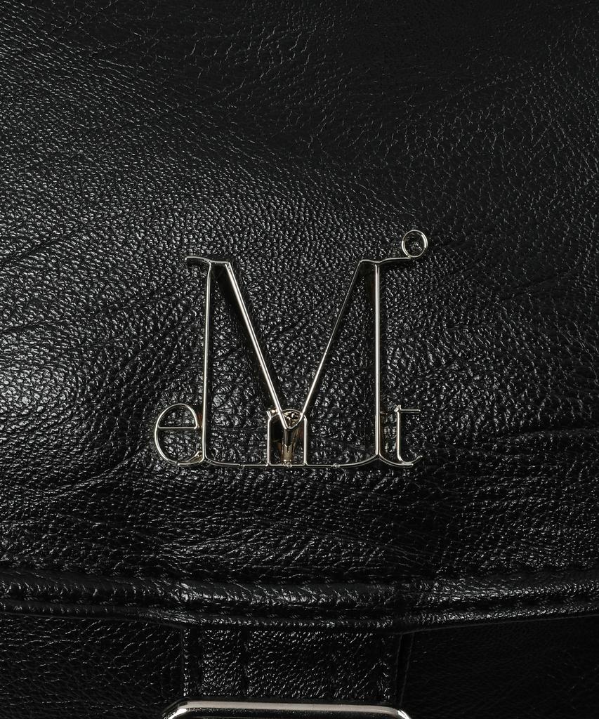 Mucent Metal Logo Leather Mini Backpack Unisex