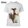 Забавные футболки с милым животным и 3D принтом белки, повседневные модные футболки унисекс с короткими рукавами, уличная одежда, топы