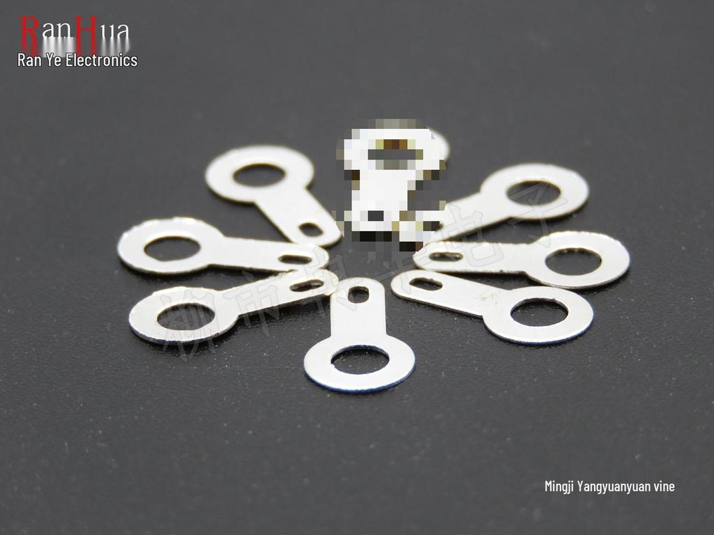 3.2mm Copper Brazing Ring Terminal: Single-Head, Round, Solder Wire Lug, Copper Washer (1000 Pieces)