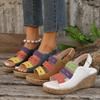 Women Sandals Wrap Around Summer New Sandals Women Color Matching Breathable Shoes Flat Lace Up Sandals Zapatos De Mujer