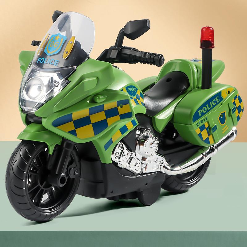 Полицейский мотоцикл, литая модель со светом и звуком для детской игры