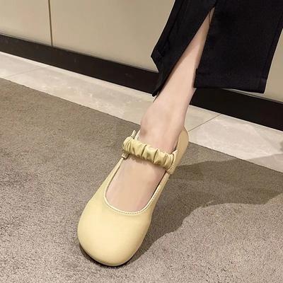 Мода На Каблуке Женские Балетки Кожаные Повседневные Одинарные Элегантные Вечеринка Лето 2025 Социальные Низкая Цена Тренд Распродажа Обувь Женская Обувь