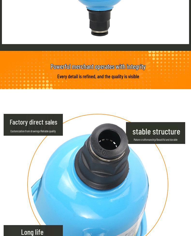 Полностью алюминиевый пневматический AD402-04 масло-влагоотделитель с автоматическим мини-стаканом для слива AD20A.