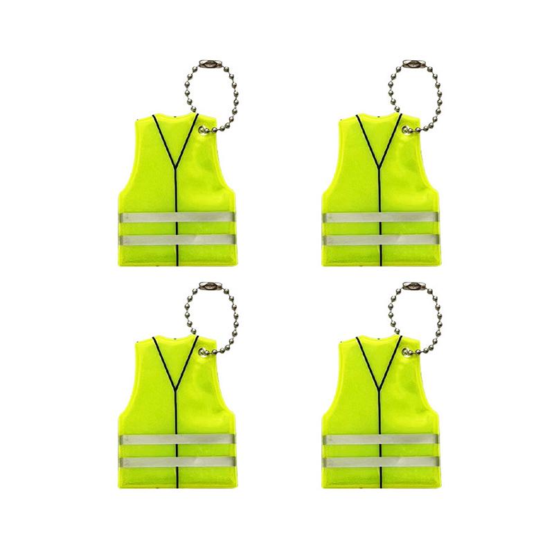 10 шт. Безопасные светоотражающие подвески, Светоотражающие брелоки в форме одежды, Портативные аксессуары для украшения рюкзака, Подарки