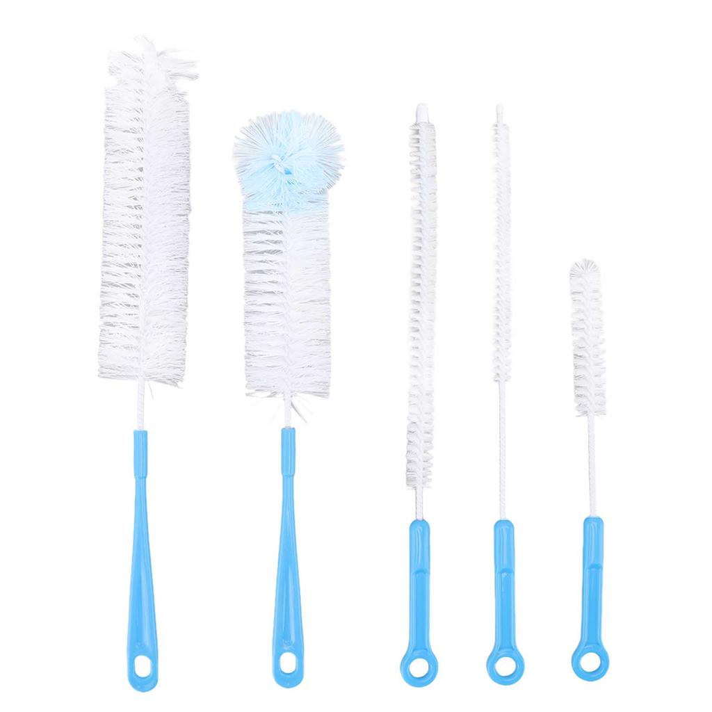 Bottle Brush Set Food Grade Long Handle 5 Types Water Bottle Cleaner for Wine Sports Bottles
