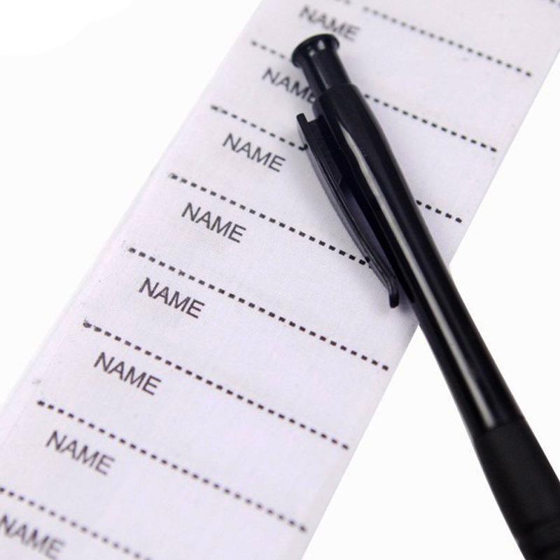 200 шт. именная лента, наклейка с именем из полиэстера и хлопка для одежды, школьная этикетка для одежды, этикетка из полиэстера, стираемая наклейка с отметкой, рукописная тетрадь