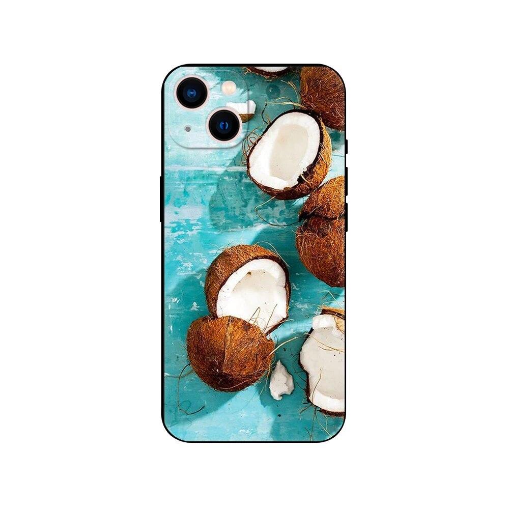 Чехол для телефона из скорлупы кокоса для iPhone Samsung Galaxy Redmi Xiaomi Oppo OnePlus Note SA 7 8 9 10 11 12 13 14 20 21 22 23 53 54 Pro Max Ultra TPU Soft