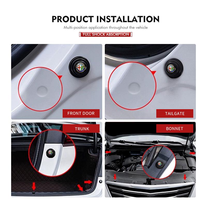 For Alfa Romeo 2026 Hot Sticker Car Door Shock Absorbing Pad Car Trunk Shock Insulation Pad For Alfa Romeo 159 Giulietta 156 147