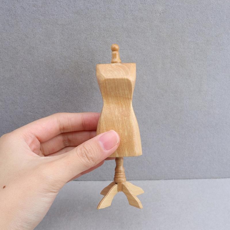 1/12 Scale Wooden Dollhouses Mini Sewing Scene Accessory Body Miniature Mannequin Stand For Craft Enthusiasts