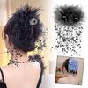 Elegant Fairy Flower Feather Tassel Hair Claw Shark Flower Pearl Claw Clips Women Mesh Hair Acc R0E7