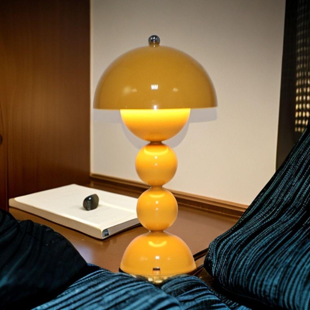 Mushroom Flower Bud Bedside Lamp Tri Color Dimming Atmosphere Light Decor Light Home Decoration