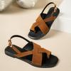 Модные женские сандалии 2025 Новые сандалии на плоской подошве Летняя обувь для пляжа Женские шлепанцы Мягкая подошва Летняя пляжная обувь Sandalias Mujer