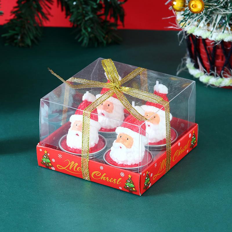 New Christmas Candle Set Souvenir Venue Decoration Small Ornaments Atmosphere Candle Light Small Gift