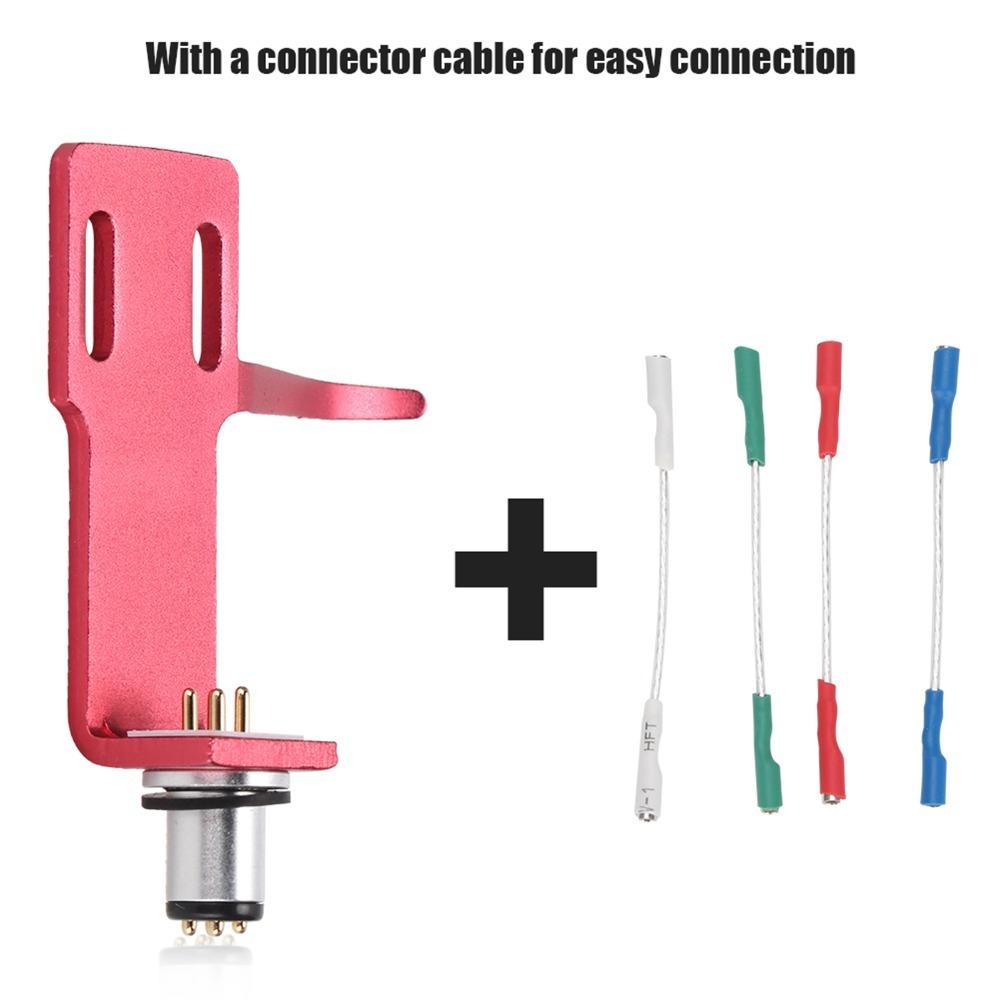 Complete Set with 4 Cables Phono Cartridge Headshell Record Player Kit  for Turntable Player