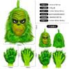 Classic Grinch Green Hair Hood Gloves Masquerade Live Mask Christmas Funny Show Props