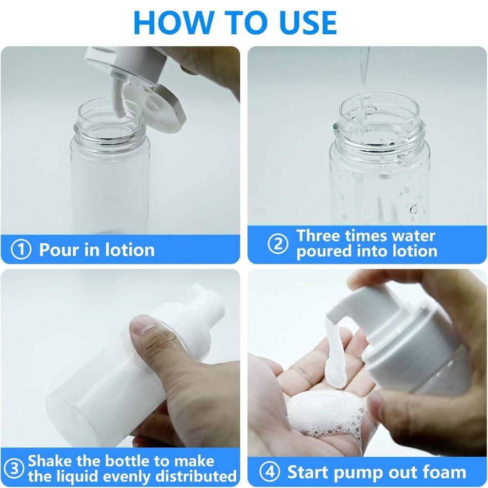 Plastic Foam Pump Bottle Clear Foam Bottle Portable Refillable Bottle  Cosmetics Packaging