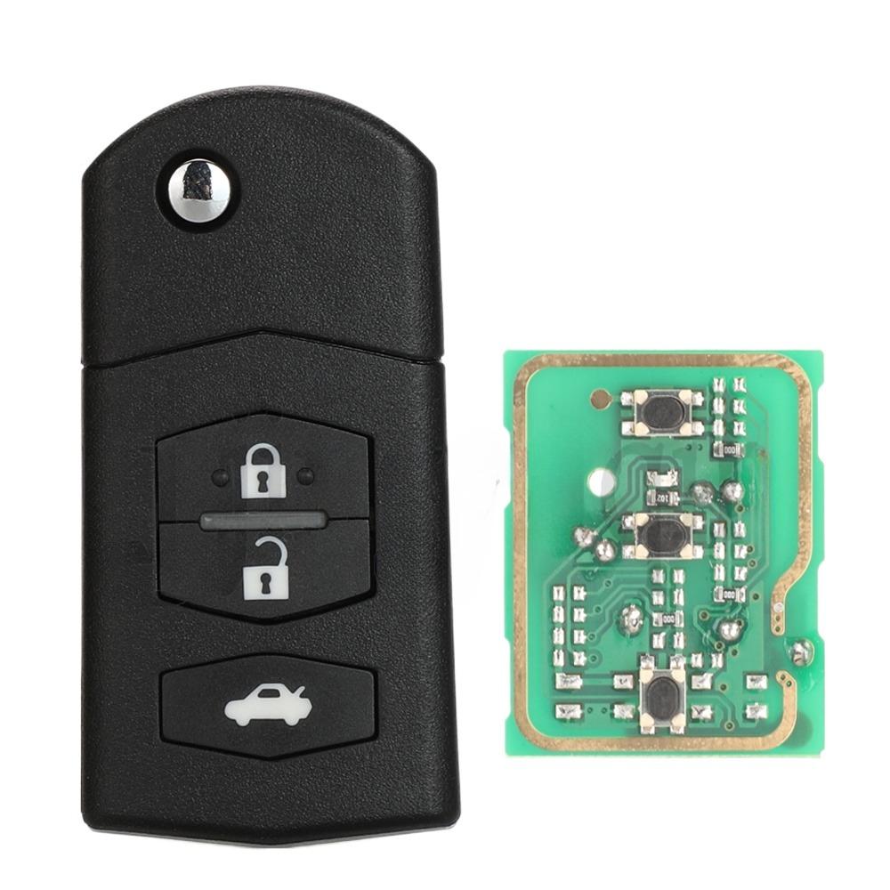 433MHz Folding Remote Key Car Starter ID63-80bit For Mazda 2 3 5 6 Mitsubishi System SKE126-01 SKE126-A1 3/2 Buttons