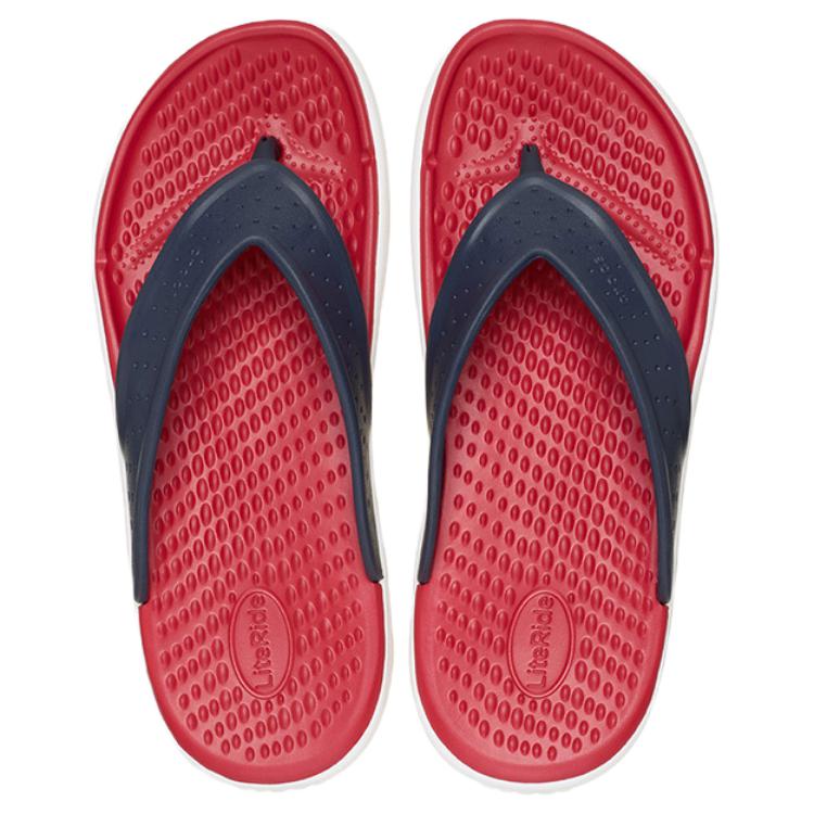 Crocs Удобные Простые Модные Шлепанцы Анти-Фрикционные Унисекс Обувь Синий Красный 211101-410