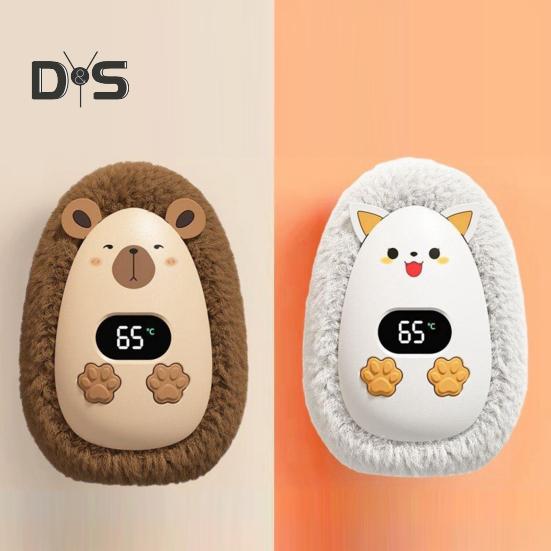 Мультяшный электрический обогреватель с цифровым дисплеем, интеллектуальным контролем температуры, быстрым нагревом, компактным дизайном, переносным зимним ручным обогревателем