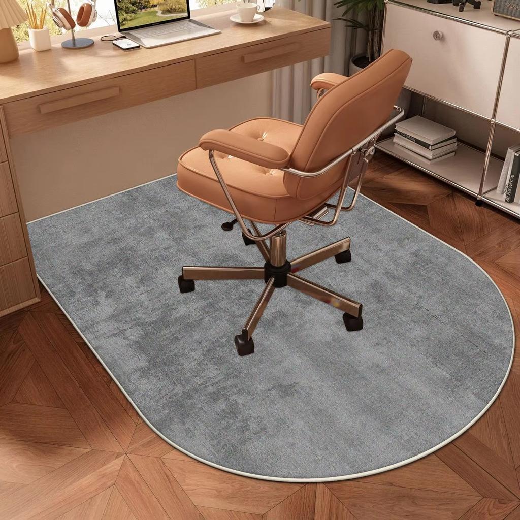 Study Desk Chairs Floor Mat Home Chair Non-slip Pad Vanity Table Solid Coral Felt Carpet Home Decoration