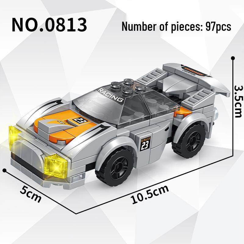 Образовательная модель гоночного автомобиля, совместимая с LEGO, игрушка из мини-строительных блоков