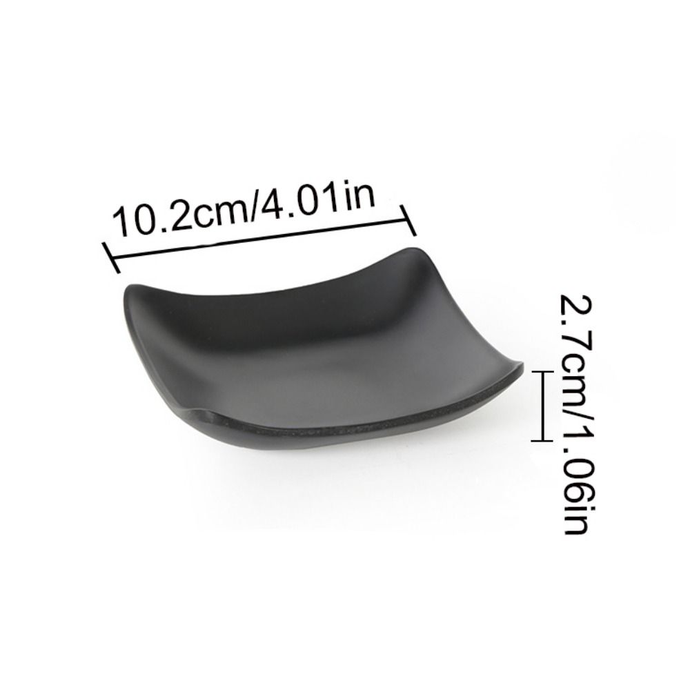 Black Seasoning Plate Japanese Style Sushi Soy Dipping Sauce Bowl Snack Plate  Home