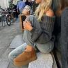 Женский повседневный модный трикотажный свитер с одним плечом, однотонный, облегающий, с длинными рукавами
