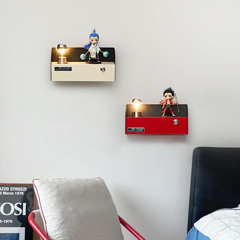 NuFeng Vintage Wall Sconce with Storage Shelf