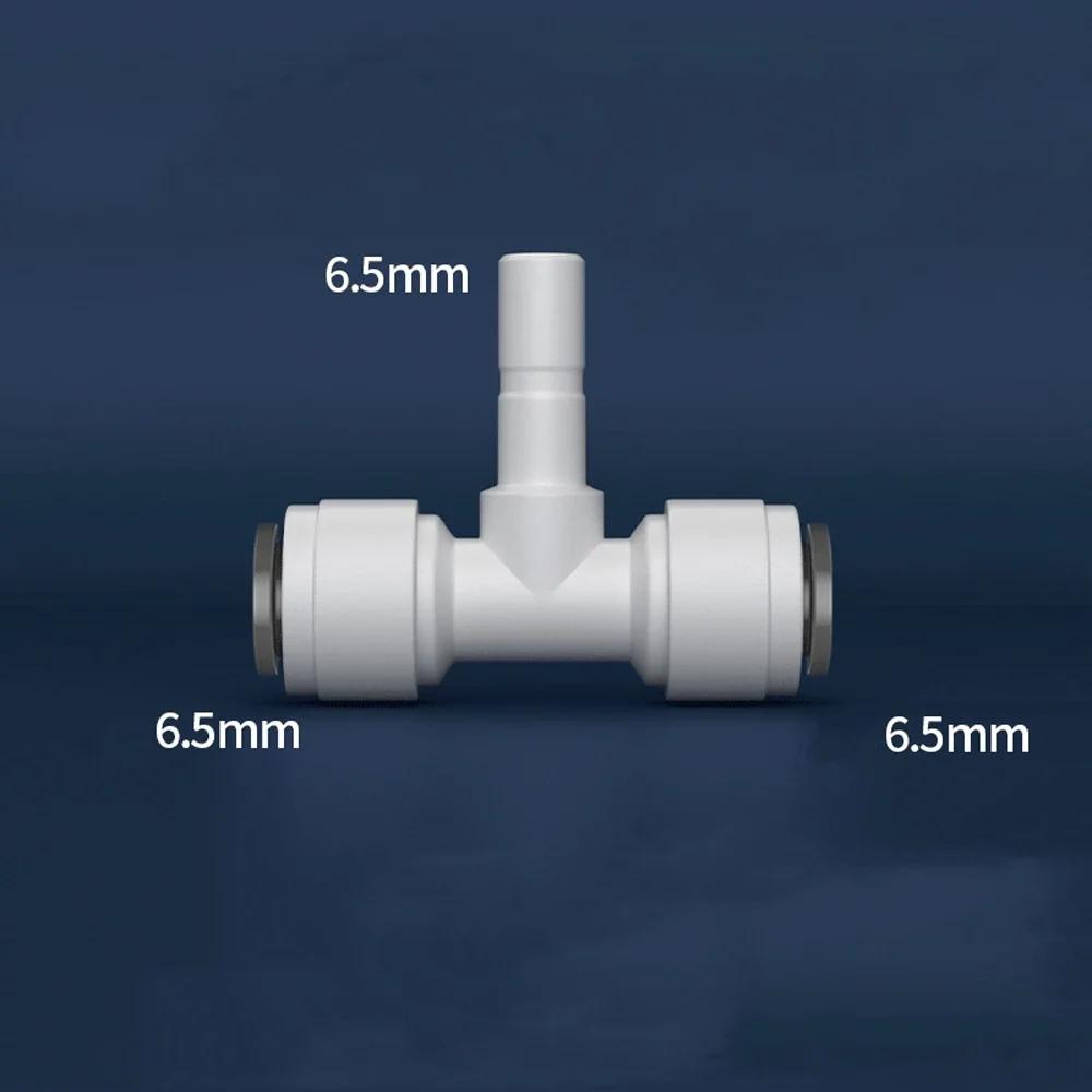 Тройник редукционный 3/8" 1/4" на 3 выхода, пищевой POM, быстроразъемный соединитель для аквариума, системы фильтрации воды RO, системы обратного осмоса