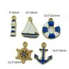 50pcs Alloy Ocean Themed Charm Pendants Nautical Rudder Boat Charms  Jewelry Making