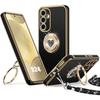 Protective Case - BOOLING - for Samsung Galaxy S24 - Soft Silicone - with Lanyard - Rotating Ring