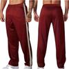 Men's Striped Track Pants Summer Casual Straight Leg Athletic Pants Elastic Waist Joggers