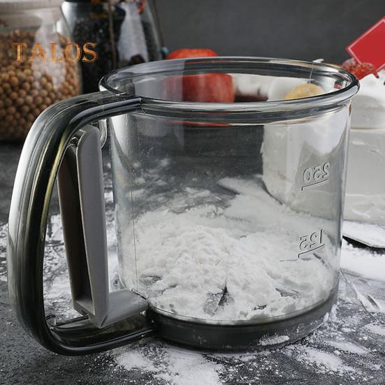 250 мл пластиковое сито для муки с мелкой сеткой, простое в использовании, чистое, ручное, многофункциональное, компактное сито для муки