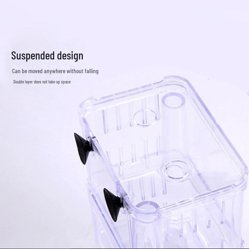 Двухслойный акриловый плавающий инкубатор для гуппи и изолятор для петушков