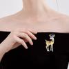 Blucome Fashion Alloy Drop Oil Sika Deer Brooch Cute Animal Women Suit Pin Clothing Accessories