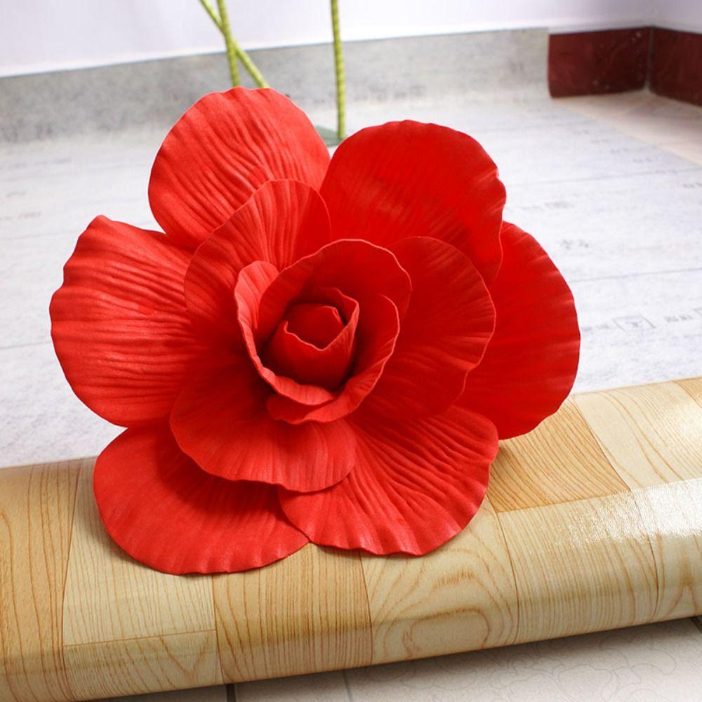 30cm PE Foam Rose Silk Rose Branch NEW Simulation Rose Flowers Wall