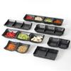 Black Seasoning Plate Japanese Style Sushi Soy Dipping Sauce Bowl Snack Plate  Home