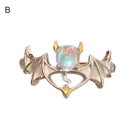 Кольцо для пары, регулируемое открытие для мужчин и женщин, блестящее кольцо на палец из искусственного лунного камня для свадьбы