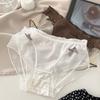 Сетчатое шелковое нижнее белье с бантом и треугольными брюками для женщин