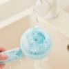 Pet Bathing Brush Long Handle Plastic Dog Bath Brush Soft Silicone Massage Brush Easy Clean Cat Hair Comb