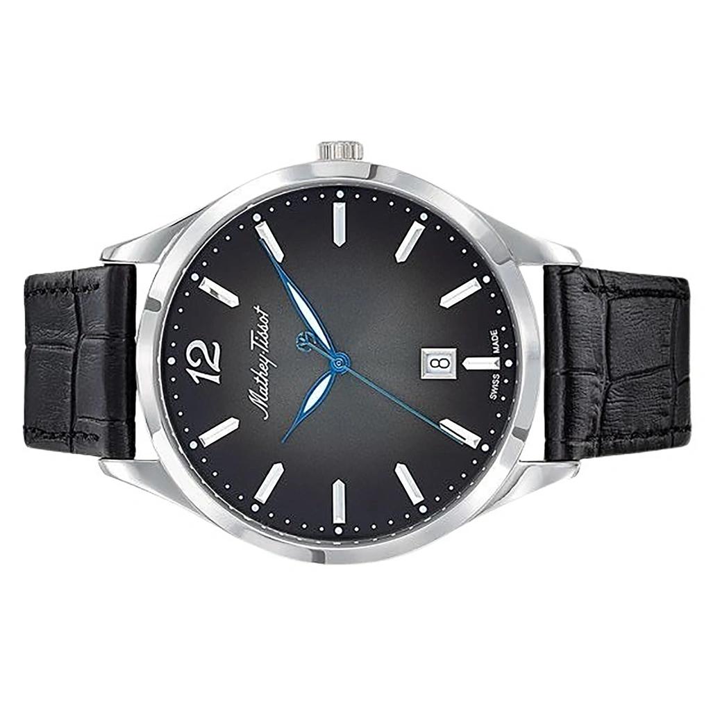 Mathey-Tissot Часы женские Urban Leather Strap с черным циферблатом и кварцевым механизмом D411AN