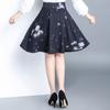 Spring and Autumn New Printing Half-body Skirt, A-line Skirt Women's Models Versatile and Thin Skirt