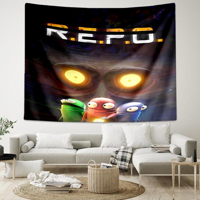1pc Game R.E.P.O Tapestry, Living Room, Bedroom, Office, Party Decor, Ideal Festive Gift
