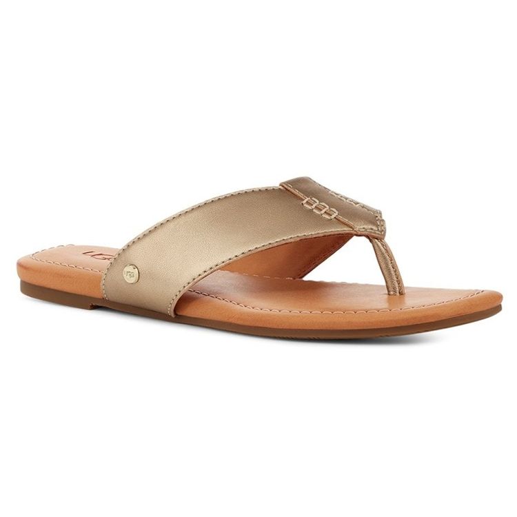 UGG Легкие повседневные модные сандалии женские сандалии металлик 1142178-GLDM