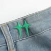 1 Pair Cross Star Waist Buckle Buckle Detachable No Nail No Stitch Waist Button Waist Circumference Change Waist Artifact