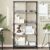 VidaXL Bookcase Sonoma Grey 78.5x33x153 Cm Engineered Wood 835257