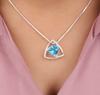 Tanzanite Gemstone 925 Stamped Silver Jewelry Zircon Pendant Gift For Girlfriend CZP-10- 14