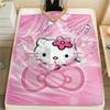 1 шт. Фланелевое одеяло с милым принтом Hello Kitty, Высокое качество, Для всех сезонов, Декор для дома, Тепло и уют, Идеально для рождественских подарков